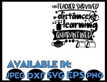 Teacher SVG DXF JPEG Silhouette Cameo Cricut quarantined Product Image 3