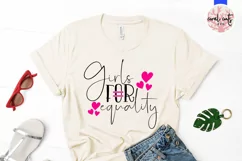 Girls for equality - Women Empowerment EPS SVG DXF PNG Product Image 2