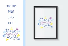Thank you card sign, Digital Design Card, PNG, JPG Product Image 1
