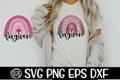 SVG - Forgiven - Rainbow - Cross - SVG PNG EPS DXF Product Image 2
