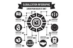 Globalization infographic concept, simple style Product Image 1