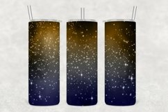 Blue Brown Shining Stars Tumbler Sublimation Product Image 1