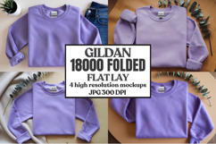 Gildan 18000 Sand Folded Flat Lay Mockups Product Image 1