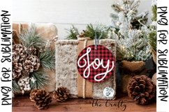 Joy Round Ornament For Sublimation Product Image 1
