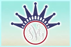 Lady Liberty USA Patriotic Monogram SVG Dxf Eps Png PDF Product Image 3