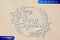 Happy Together Papercut SVG Product Image 1