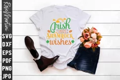 Irish Kisses Shamrock Wishes SVG St Patrick's day SVG Lucky Product Image 2