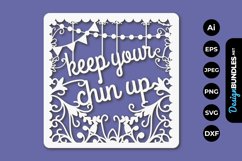 Keep Your Chin Up Papercut SVG Product Image 1