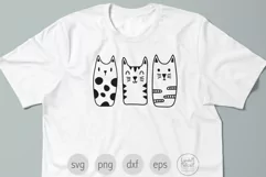 Cute Cats SVG Cut File for Cricut, Cats Clipart Product Image 2