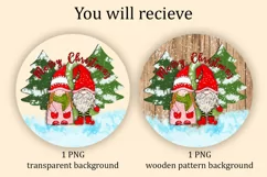 Merry Christmas Ornament PNG | Christmas Gnomes | Gift Tag Product Image 2