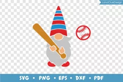 Baseball Gnome, Sport Gnome, Funny Baseball SVG PNG DXF EPS Product Image 3
