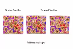 20 oz skinny tumbler. Sunflower Tumbler sublimation Product Image 2