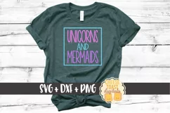 Unicorns and Mermaids - Unicorn SVG File - Mermaid SVG File Product Image 1