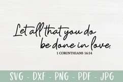 Bible Verse Christian SVG | Let All That You Do Product Image 2