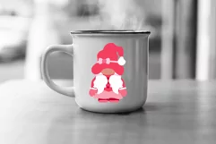 Christmas girl gnomes for t-shirt, face mask designs. SVG Product Image 2
