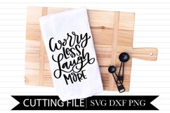 Worry Less Laugh More - Hand Lettered SVG Product Image 1