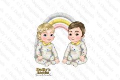 Baby Character Spotty Sleep-suit Rainbow Bundle clipart Product Image 2