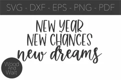 New Year New Chances New Dreams SVG | Holiday Cut File Product Image 2