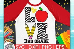 3rd Grade Love SVG DXF PNG EPS Cutting Files Product Image 1
