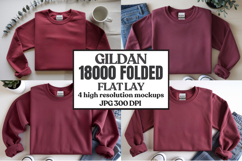 Gildan 18000 Sand Folded Flat Lay Mockups Product Image 1
