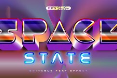 Retro shiny Y2K editable text effect space state Product Image 1