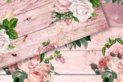 Blush Floral Wood Digital Paper Product Image 3