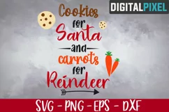 Cookies For Santa SVG PNG DXF Circut Cut Silhouette 3 Product Image 1