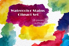 Watercolor clipart, watercolor clip art, blods, stains Product Image 1