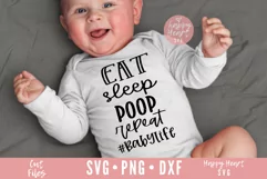 Eat Sleep Poop Repeat SVG - Baby Life SVG Product Image 1