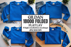 Gildan 18000 Sand Folded Flat Lay Mockups Product Image 1