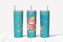 Spring sublimation design. Skinny tumbler wrap design. Product Image 6