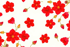 Red Flowers Pattern Background Product Image 1