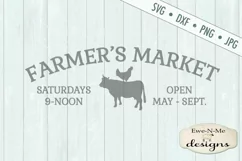 Farmers Market Cow Chicken Farm SVG DXF File Product Image 2