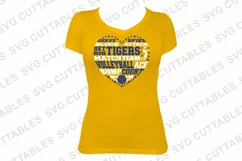 Volleyball SVG | Volleyball Heart Subway Art | Shirt Design Product Image 3