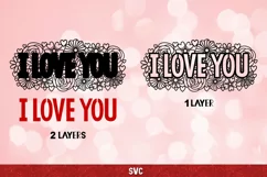 I Love You SVG,Valentine Quotes SVG,Paper Cut Template SVG Product Image 6
