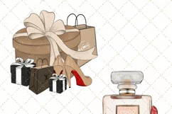 Shopping Girl Watercolor Clipart Product Image 6