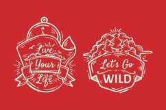 Collection of Travel Lettering Badges Product Image 1