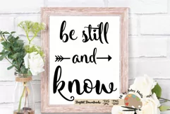 Be still and know SVG Christian quote svg God quote svg dxf Product Image 1