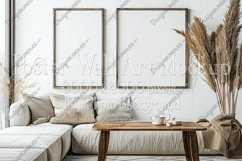 Poster Mockup, Modern 2 Frame Wall Art Mockup Photograph 26 Product Image 1