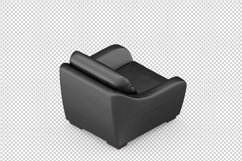 Isometric Arm Chair 3D isolated render Product Image 1