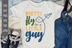 Pretty Fly For A Little Guy Svg. Baby Boy Svg. Baby Bib Svg. Product Image 1