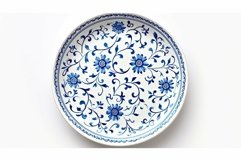showcases blue white pattern Product Image 1