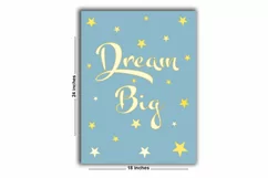 Sleeping Moon Nursery Art | Set of 3 Prints | Dream Big Product Image 2