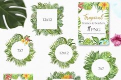 Watercolor Tropical leaf Greenery Leaves Floral Clipart Product Image 2