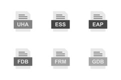 Set Of File Formats Icons Product Image 1
