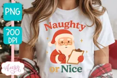 Santa PNG, Naughty or nice PNG sublimation Product Image 3
