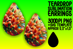 Elegant Teardrop Earrings Design Art , Flowers Product Image 1