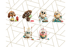 Pet Shop Clipart, Cute Big Eyed Animals, Kawaii Pets PNG Product Image 2