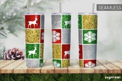 Christmas Glitter Tumbler Sublimation | PNG Bundle | Tumbler Product Image 7