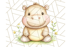 Pastel Safari Jungle Baby Animals PNG Clipart, Nursery Product Image 2